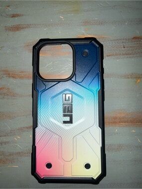 UAG Gradient Rugged Phone Case in Blue Pink Yellow
